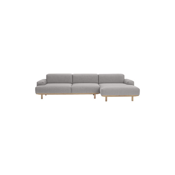 Reason 2-pers. sofa med chaiselong, Re-Wool 108, Bruunmunch Furniture