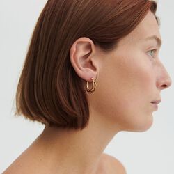 Stream Hoops, forgyldt Stream Hoops, forgyldt, Pernille Corydon Jewellery