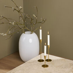 Mars lysestage 14 cm, messing, Piet Hein