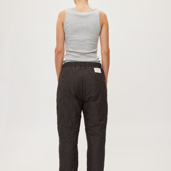 Quilted Trousers Field, almost black, Rethinkit
