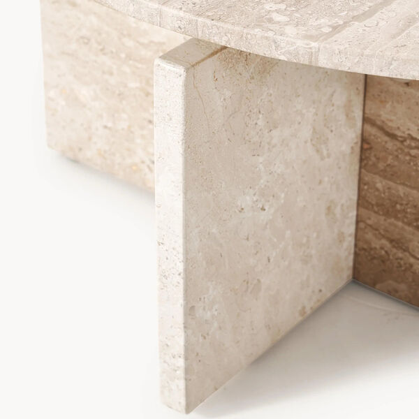 Marisa sofabord, travertin beige, Westwing Collection