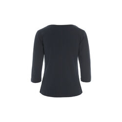 Naibu rib bluse med 3/4 &aelig;rme, black, BITTE KAI RAND