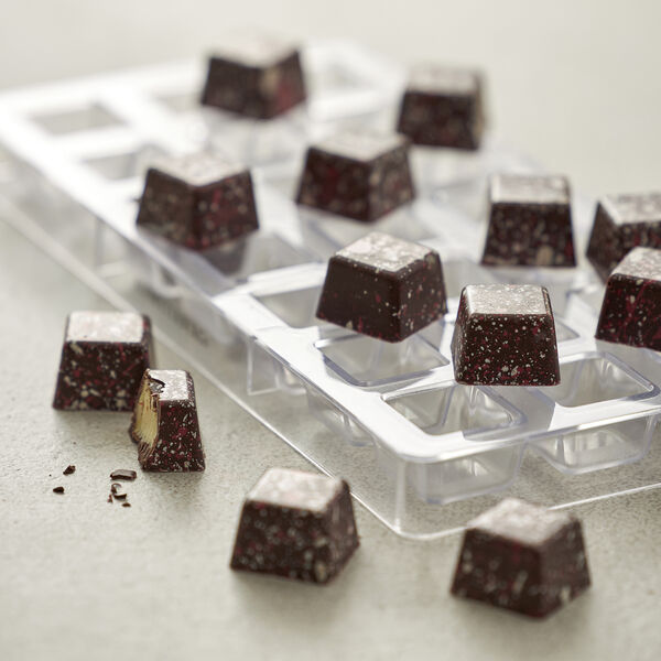 Chokoladeform firkant til 21 stk. Chokoladeform firkant til 21 stk., Blomsterbergs