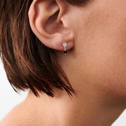 Black Nature Ørestikker, sølv, Pernille Corydon Jewellery