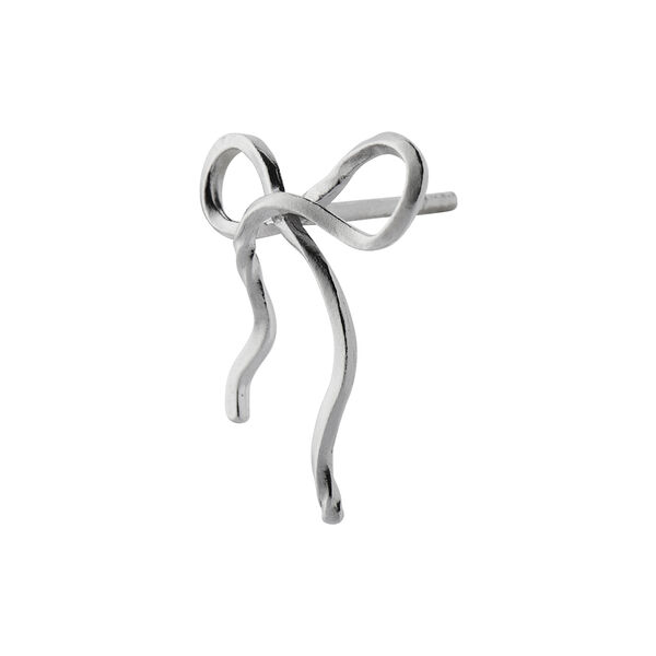 Flow Bow Earring Single, silver, Stine A Jewelry