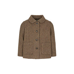 Oval Wool Coat, earthy check, MarMar Copenhagen