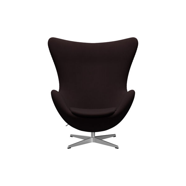 &AElig;gget&trade; 3316 loungestol, Christianshavn 1142 dark red uni/satin brushed aluminium, Fritz Hansen