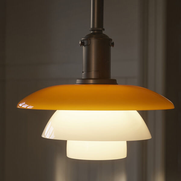 PH 3/3 Pendel Centenary Edition, amber/opal white, Louis Poulsen
