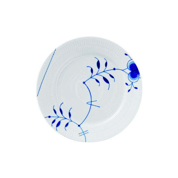 Blå Mega Riflet tallerken Ø 22 cm, Nr. 9, Royal Copenhagen