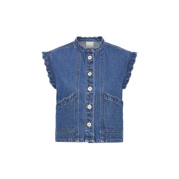 IHPALOU Wasitcoat, washed dark blue, ICHI