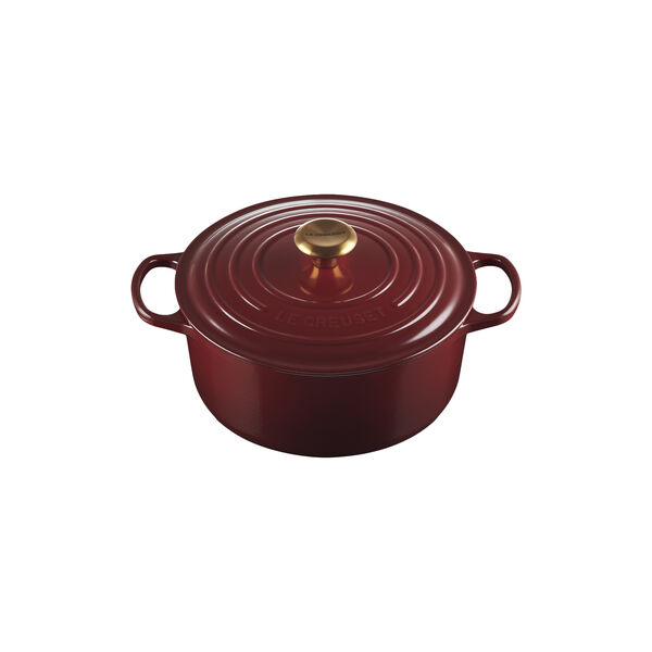 Signature rund st&oslash;bejernsgryde &Oslash; 26 cm, garnet, Le Creuset