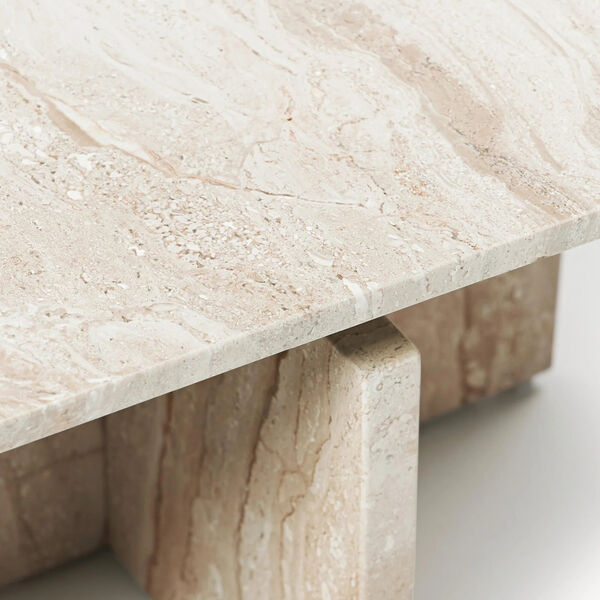 Marisa sofabord, travertin beige, Westwing Collection