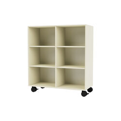 Montana 1113 reol med hjul, 150 vanilla/black, Montana Furniture