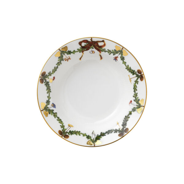 Stjerne Riflet Jul dyb tallerken Ø 17 cm Stjerne Riflet Jul dyb tallerken Ø 17 cm, Royal Copenhagen
