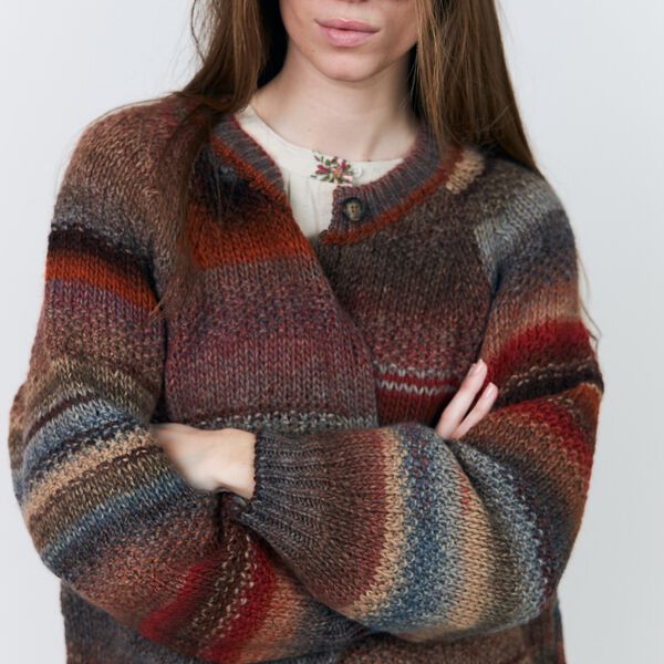 PadovaLL Cardigan Knit LS, rust, Lollys Laundry