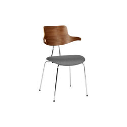 VL118 sædepolstret stol, Mood 4105/eg/krom, VERMUND