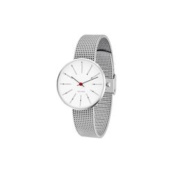 Bankers armbåndsur, white/steel/matt steel Bankers armbåndsur, white/steel/matt steel, Arne Jacobsen Watches
