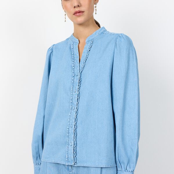 LR-PIETTA 2 Skjorte, mid blue denim, Levet&eacute; Room