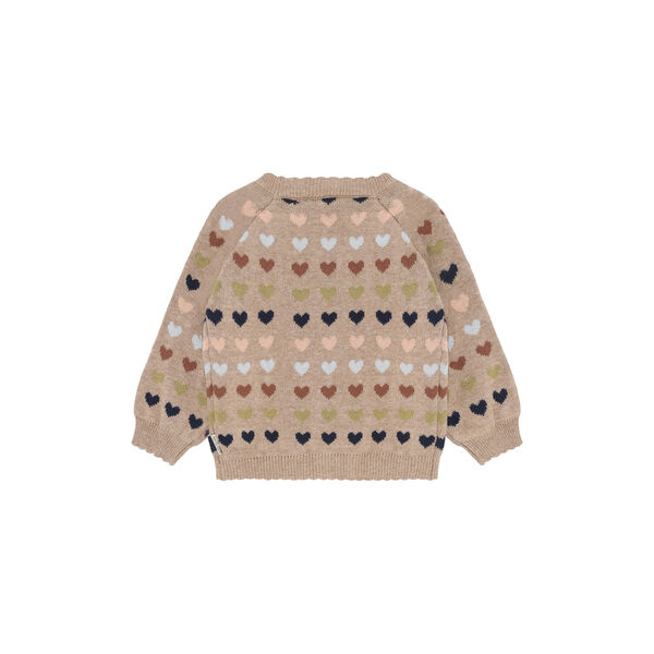Hccilja Winter Heart Cardigan, biscuit, Hust & Claire