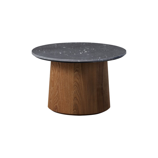 Niveau sofabord &Oslash; 45 cm, Black Marquina/oiled stained ash, Fredericia Furniture