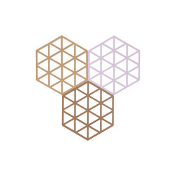 Triangles bordsk&aring;ner, terracotta/lupine/almond, Zone Denmark