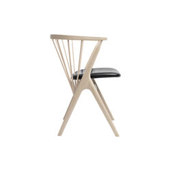Sibast No 8 spisestol, hvidolieret eg/sort, Sibast Furniture