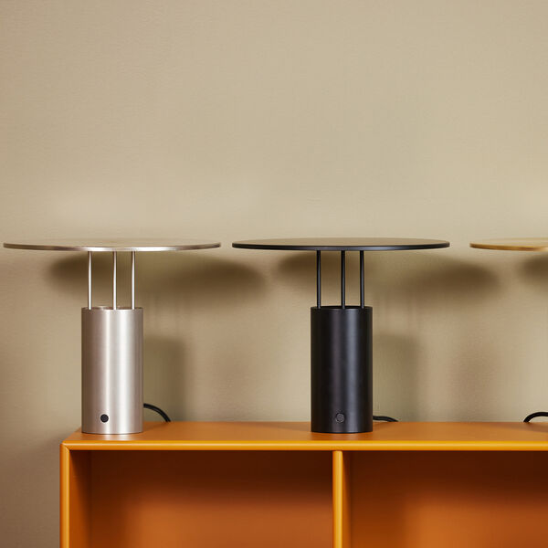 Tempel280 bordlampe, stål, Piet Hein