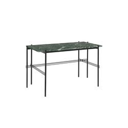 TS Desk, green guatemala marble/black, GUBI