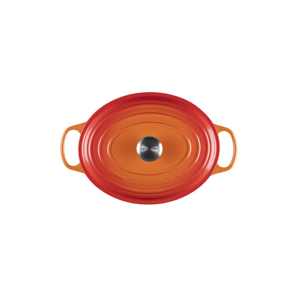 Signature st&oslash;bejern oval gryde &Oslash; 31 cm, volcanic, Le Creuset