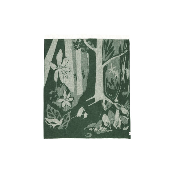 Mumi uldtæppe, grøn, Moomin Arabia