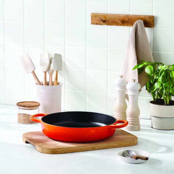 Everyday st&oslash;bejern stegepande 28 cm, volcanic, Le Creuset