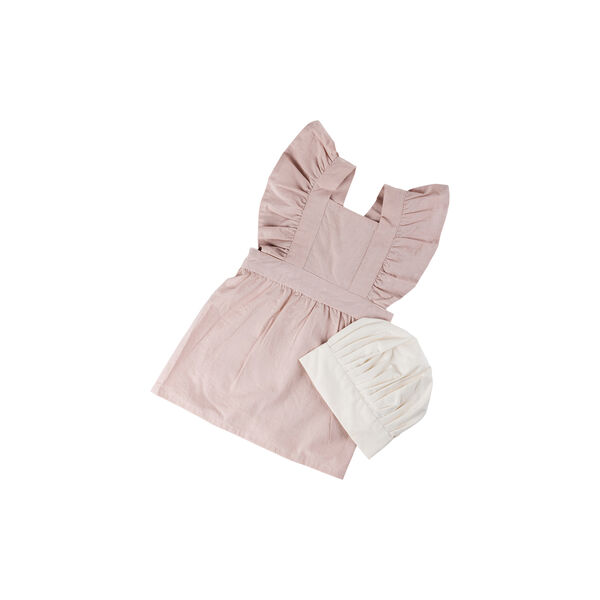 B&oslash;rneforkl&aelig;de m/kokkehue, dusty pink/classic white, Sebra