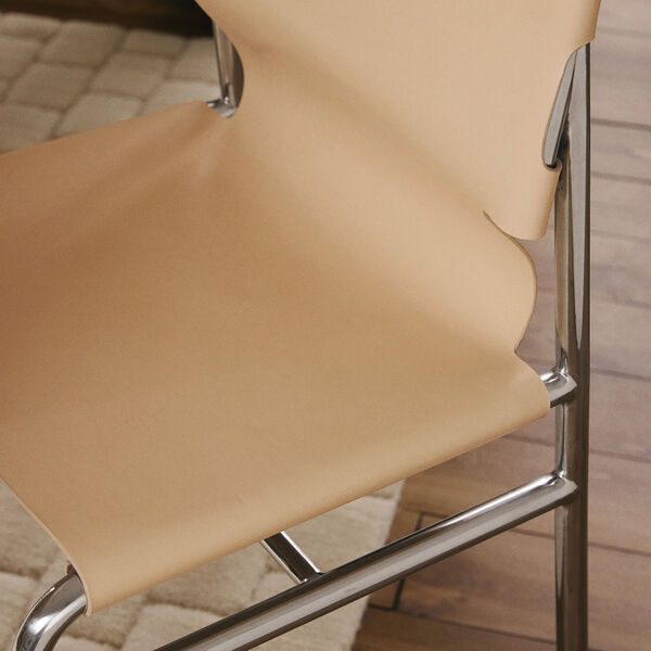 Jordan Leather Dining Chair, beige, Westwing Collection