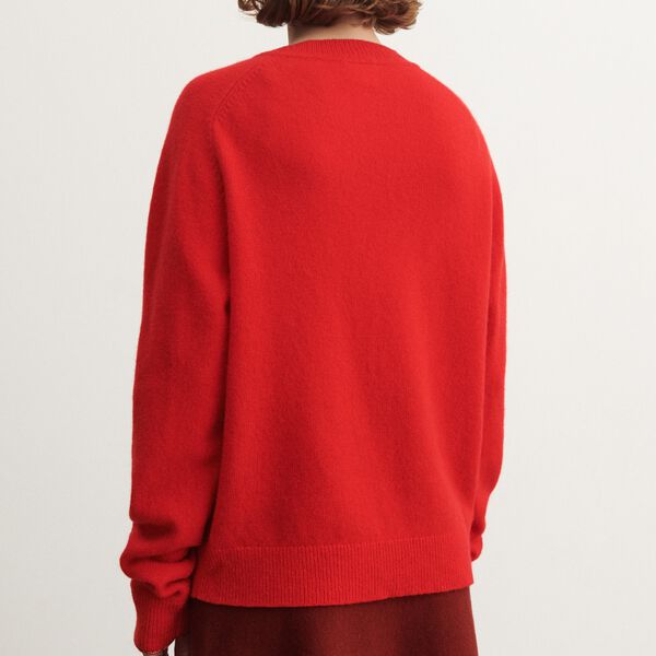 Lambswool Crewneck, signal red, FUB