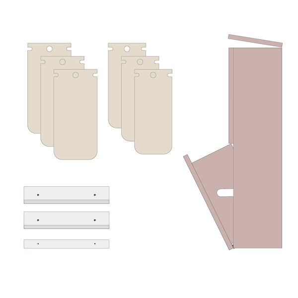 SORTED Standard Tall affaldssortering, antique rose SORTED Standard Tall affaldssortering, antique rose, DesignLife
