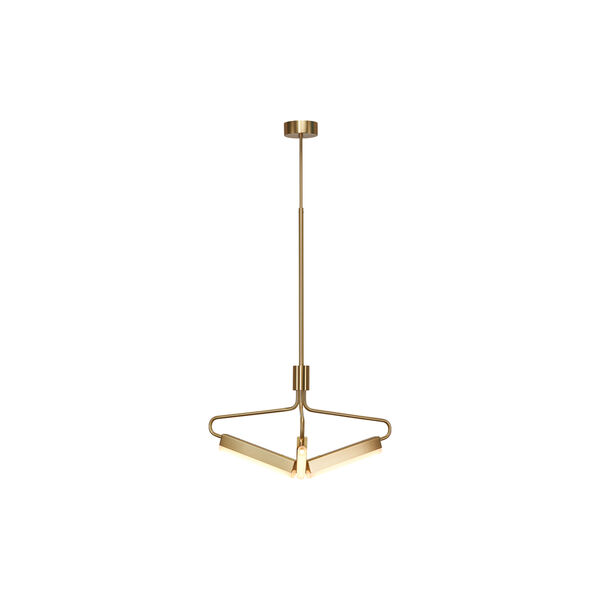 Angel 3 300 Wide Chandelier, brass, Rubn