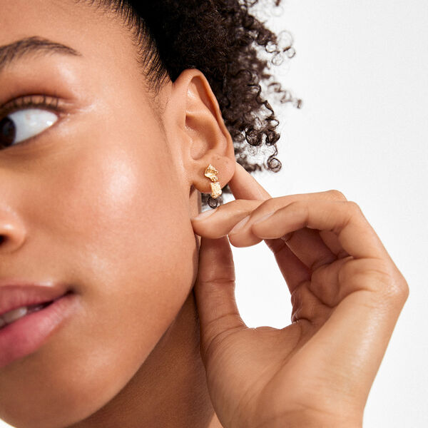 AMI &oslash;reringe, guldbelagt, Pilgrim