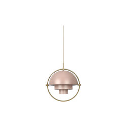 Multi-Lite Pendant, rose dust semi matt/brass, GUBI