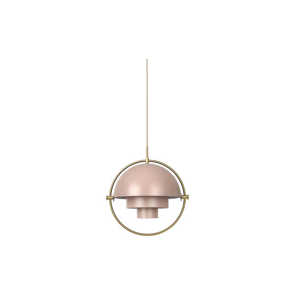 Multi-Lite Pendant, rose dust semi matt/brass Multi-Lite Pendant, rose dust semi matt/brass, GUBI