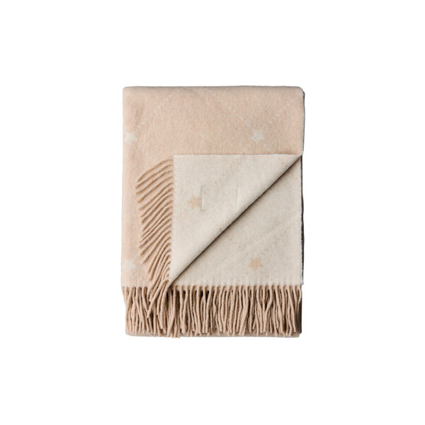 Icons Signature Star Recycled Wool Throw, beige/white, Lexington
