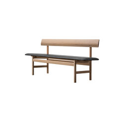 The Mogensen Bench bænk, olieret eg/black, Fredericia Furniture