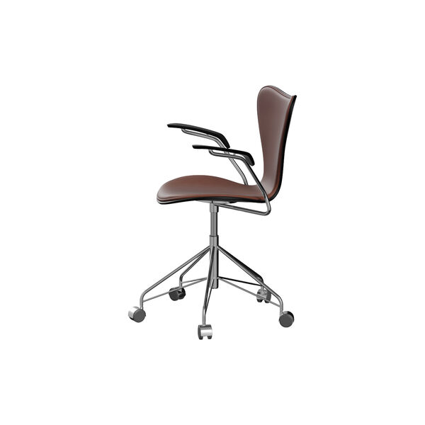 Serie 7&trade; 3217 forsidepolstret kontorstol, Grace Chestnut, Fritz Hansen