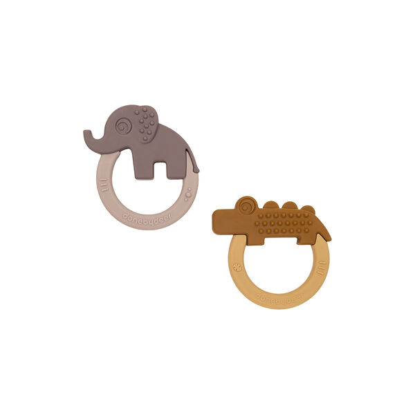 Deer Friends 2-pak bidelegetøj, mustard/powder Deer Friends 2-pak bidelegetøj, mustard/powder, Done by Deer