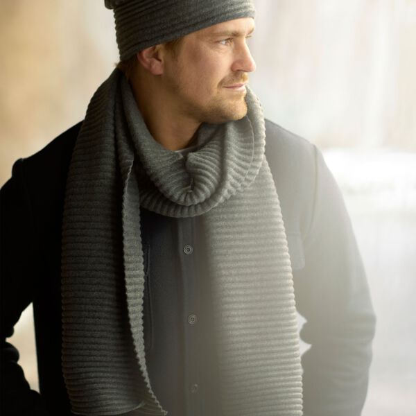 Pleece Long Scarf, dark grey, Design House Stockholm