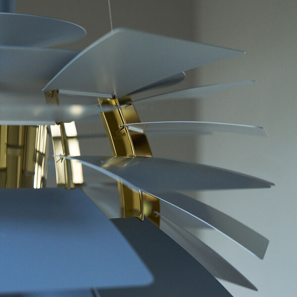 PH Artichoke, dusty blue/brass metallised, Louis Poulsen