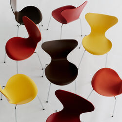 Serie 7&trade; 3107 Verner Panton 100 stol, red, Fritz Hansen