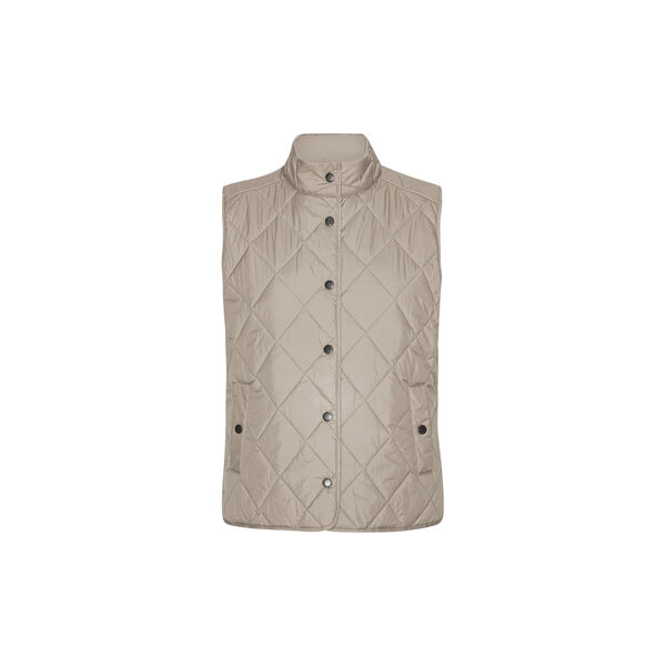 Quilted Short Vest, greige, Ilse Jacobsen Hornbæk