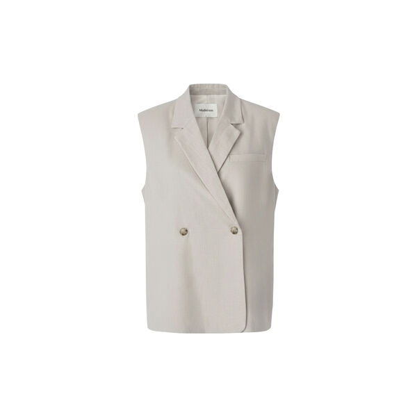 Galemd linen vest, beige melange, Modstr&ouml;m