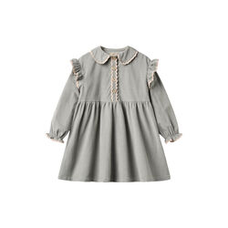 Dress L/S Alissa, slightly blue, Wheat