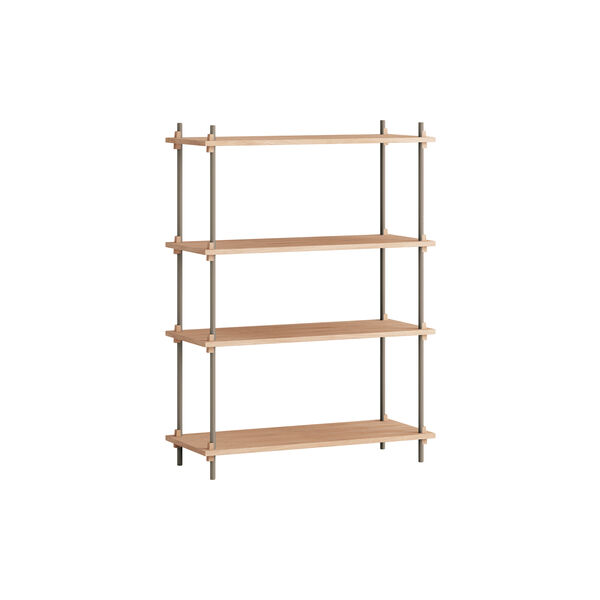 Shelving Classic Medium, oak/warm grey, MOEBE